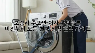 보령시 주포면 이사, 주민등록 이전부터 모든 변경 신청 완벽 가이드!