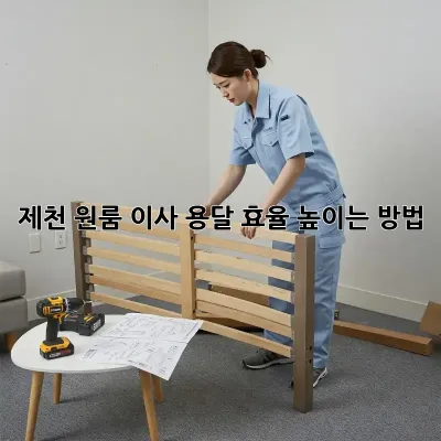 제천 원룸 이사, 용달 효율 높이는 방법