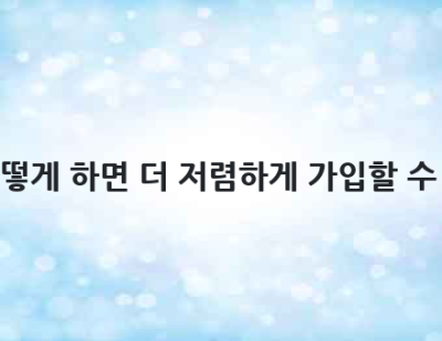 내 차에 꼭 맞는 자동차 보험, 어떻게 선택해야 할까요?