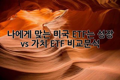 나에게 맞는 미국 ETF는? 성장 vs 가치 ETF 비교분석