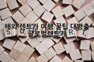 해외 렌트카 여행 꿀팁 대방출! 🚗💨 #글로벌렌트카