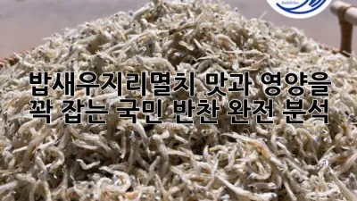 밥새우지리멸치, 맛과 영양을 꽉 잡는 국민 반찬 완전 분석!
