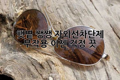 햇볕 쨍쨍☀️, 자외선차단제 부작용? 이젠 걱정 끗!