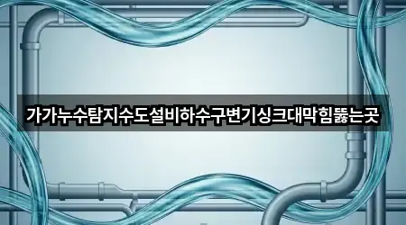 가가누수탐지수도설비하수구변기싱크대막힘뚫는곳