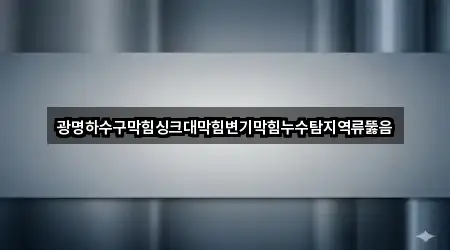 경기도 광명시 일직동 누수 신규 등록 5곳