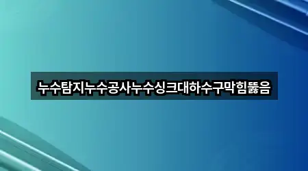 누수탐지누수공사누수싱크대하수구막힘뚫음