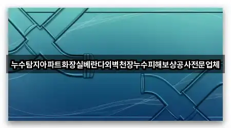 성남시 분당구 분당동 누수 바로 연락 5곳