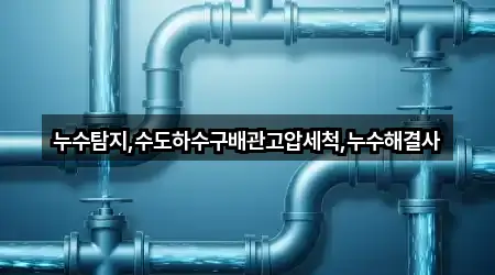 누수탐지,수도하수구배관고압세척,누수해결사