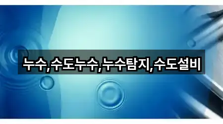 누수,수도누수,누수탐지,수도설비