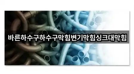 바른하수구하수구막힘변기막힘싱크대막힘