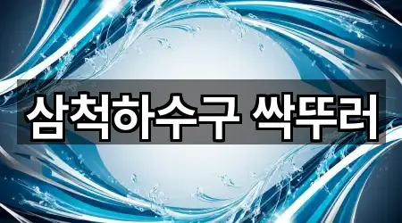 삼척하수구 싹뚜러