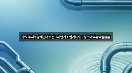 수도꼭지주방세면대수전교체변기소변기하수구싱크대역류막힘뚫음