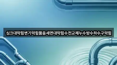 싱크대막힘변기막힘뚫음세면대막힘수전교체누수방수하수구막힘
