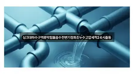 싱크대하수구역류막힘뚫음수전변기정화조누수고압세척24시출동