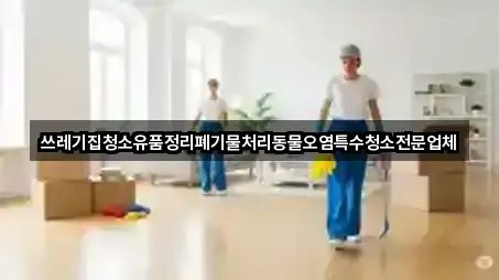 쓰레기집청소유품정리폐기물처리동물오염특수청소전문업체