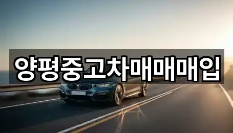 양평중고차매매매입