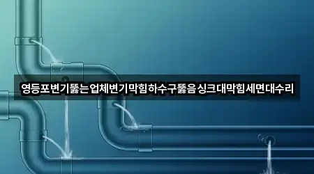 영등포변기뚫는업체변기막힘하수구뚫음싱크대막힘세면대수리