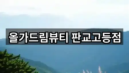 올가드림뷰티 판교고등점