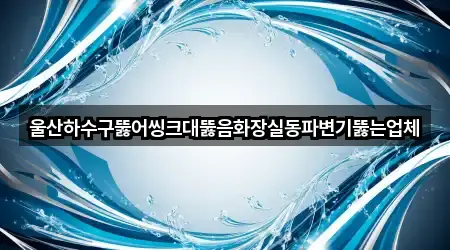 울산하수구뚫어씽크대뚫음화장실동파변기뚫는업체