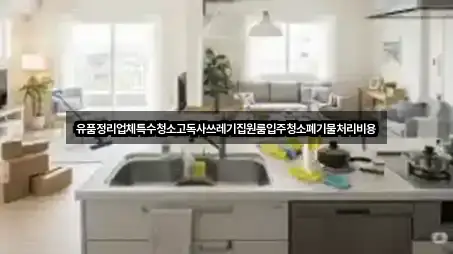 특수청소 빠른 비교 4곳