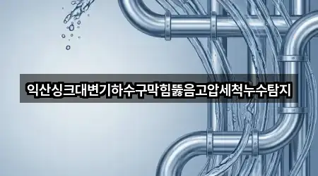 익산싱크대변기하수구막힘뚫음고압세척누수탐지