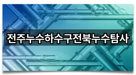전주누수하수구전북누수탐사