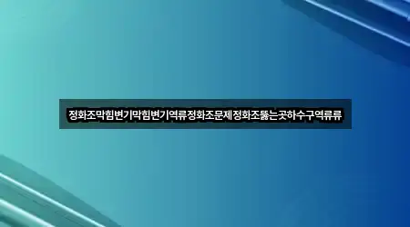 정화조막힘변기막힘변기역류정화조문제정화조뚫는곳하수구역류류