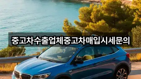 중고차수출업체중고차매입시세문의