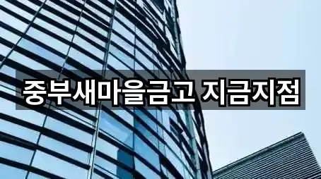 중부새마을금고 지금지점