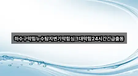 하수구막힘누수탐지변기막힘싱크대막힘24시간긴급출동