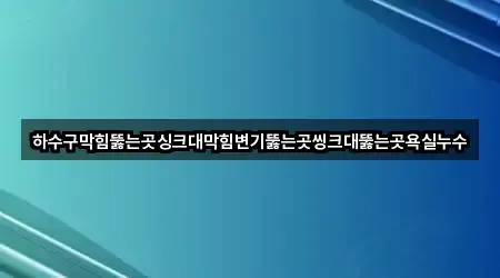 하수구막힘뚫는곳싱크대막힘변기뚫는곳씽크대뚫는곳욕실누수