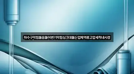 하수구막힘뚫음뚫어변기막힘싱크대뚫는업체역류고압세척내시경