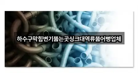 하수구막힘변기뚫는곳싱크대역류뚫어뻥업체