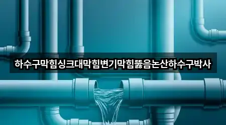 하수구막힘싱크대막힘변기막힘뚫음논산하수구박사