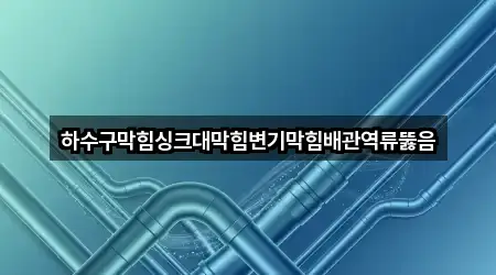 하수구막힘싱크대막힘변기막힘배관역류뚫음