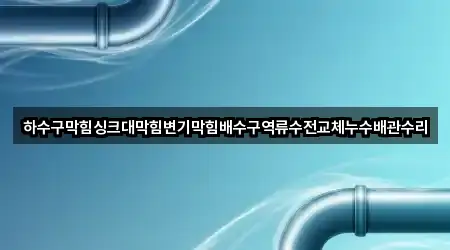 하수구막힘싱크대막힘변기막힘배수구역류수전교체누수배관수리