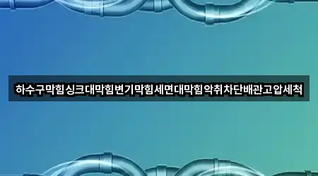 하수구막힘싱크대막힘변기막힘세면대막힘악취차단배관고압세척