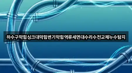 하수구막힘싱크대막힘변기막힘역류세면대수리수전교체누수탐지