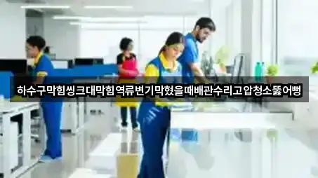 하수구막힘씽크대막힘역류변기막혔을때배관수리고압청소뚫어뻥