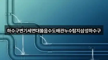 하수구변기세면대뚫음수도배관누수탐지삼성하수구