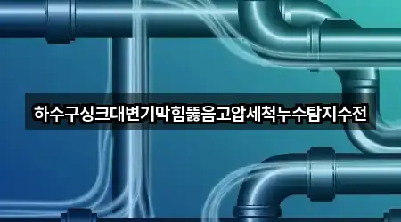 하수구싱크대변기막힘뚫음고압세척누수탐지수전