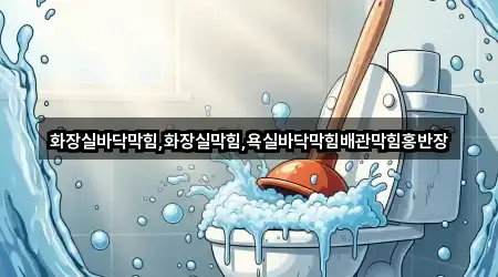 화장실바닥막힘,화장실막힘,욕실바닥막힘배관막힘홍반장
