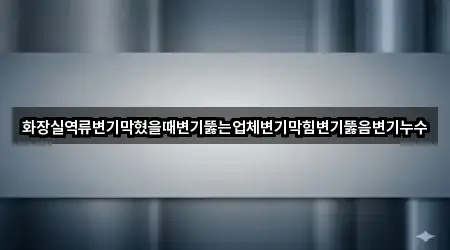 화장실역류변기막혔을때변기뚫는업체변기막힘변기뚫음변기누수