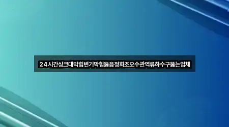 24시간싱크대막힘변기막힘뚫음정화조오수관역류하수구뚫는업체