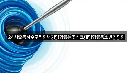 24시출동하수구막힘변기막힘뚫는곳싱크대막힘뚫음소변기막힘