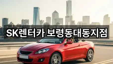 충남 보령시 대천동렌트카 견적문의 5곳